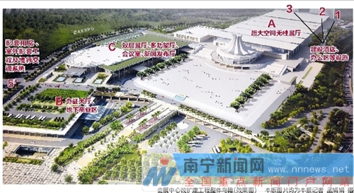 會展中心改擴(kuò)建場館裝修收尾 B、C塊場館８月啟用