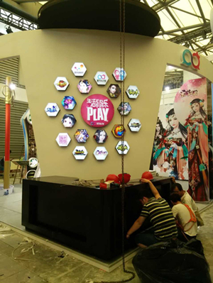探班CJ現(xiàn)場 好玩友火力全開 展臺搭建進(jìn)行中